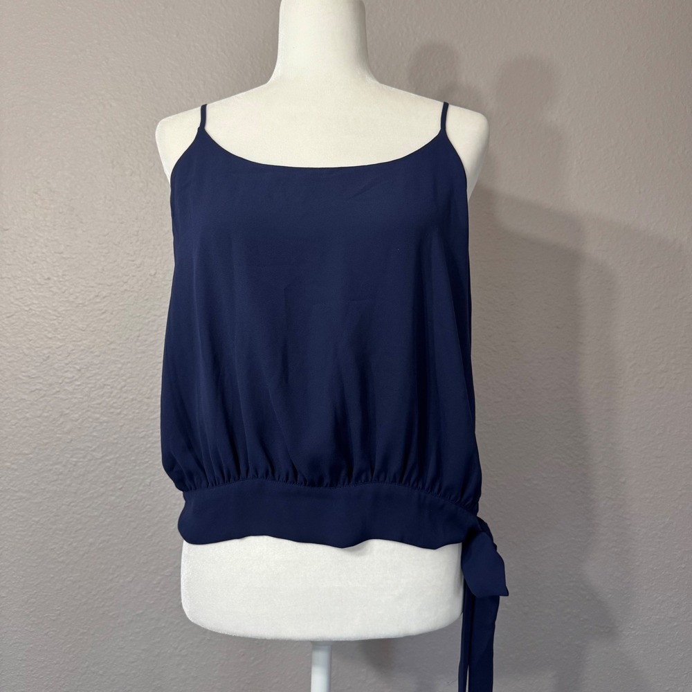 Lilly Pulitzer Women's Size S Ainsley True Navy Blue Side‎ Tie Cami Top